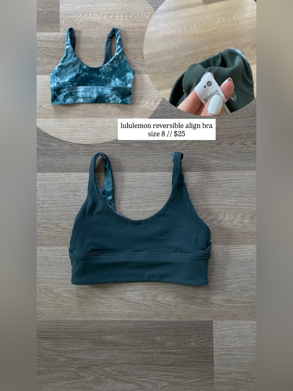 lululemon reversible align bra size 8